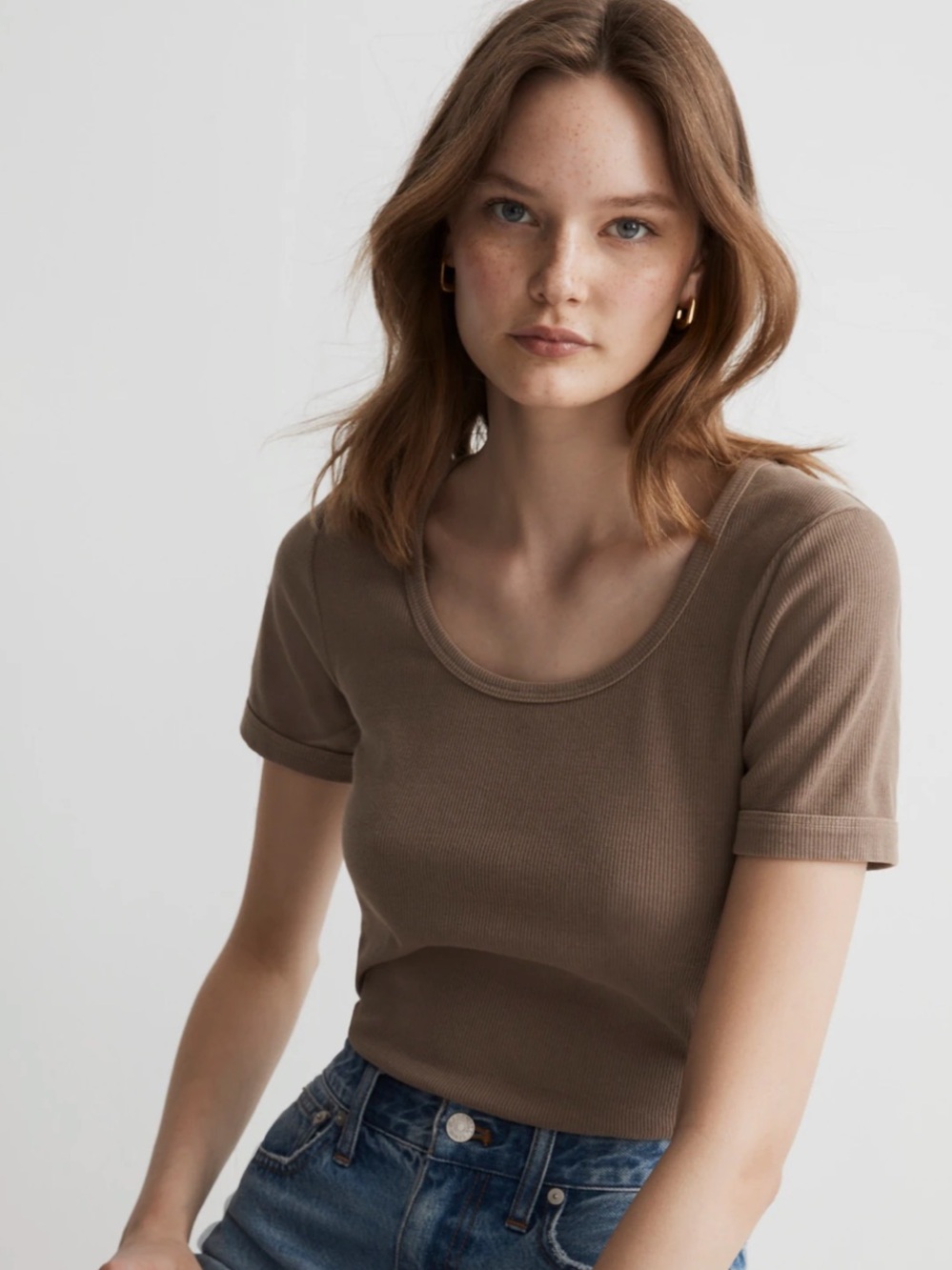 Madewell/Rivet & Thread Ribbed U-Neck Tee, Limited Edition! Like New! - Picture 5 of 11